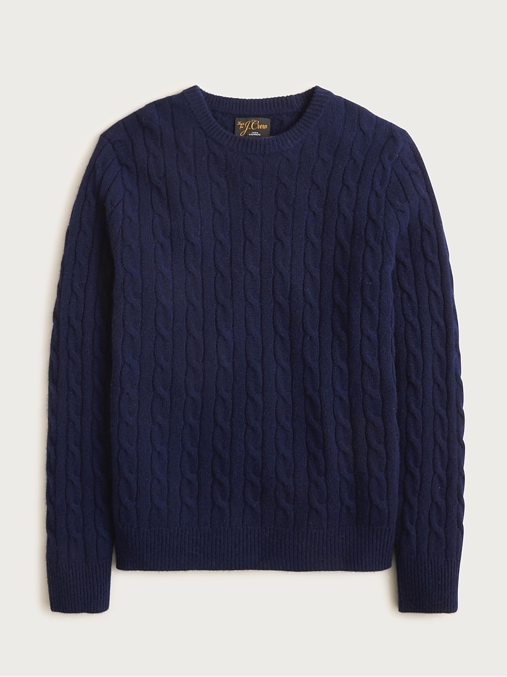 J. CREW Cashmere cable-knit sweater in Navy Size M $298 AZ972